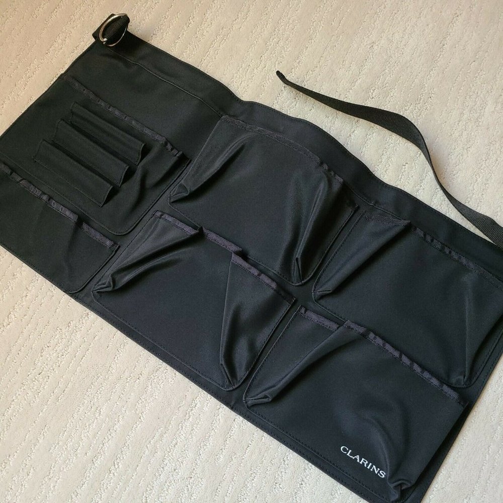 Clarins Professional Cosmetic Makeup Apron Brush Artist Belt Holder NEW